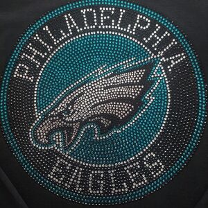 Philadelphia Eagles Rhinestone Long Sleeve-Shirt